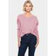 Rundhalspullover SAINT TROPEZ "A2561, MilaSZ R-Neck", Damen, Gr. S (36), pink (pink nectar), Feinstrick, Obermaterial: 80% Viskose, 20% Polyacryl, unifarben, modisch, normal, Rundhals, 3/4-Ärmel, Pullover