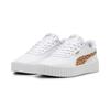 Sneaker PUMA "CARINA 3.0 ANIMAL JR", Gr. 37, puma weiß, light sand, puma gold, Synthetik, animal-print, sportlich, Schuhe