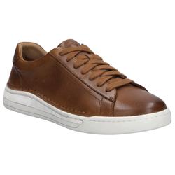 Sneaker JOSEF SEIBEL "Cleve 02", Herren, Gr. 45, braun (castagne), Leder, casual, Schuhe, Business Schuh, Halbschuh, Komfortschuh in Weite G