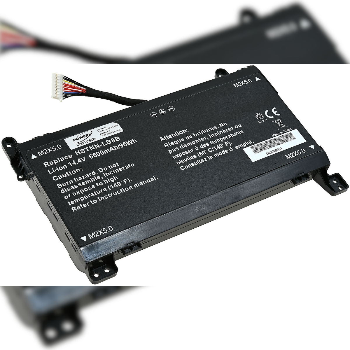 Powery Akku passend für Laptop HP Omen 17-an013TX, 17-an014TX, Typ TPN-Q195 (16Pin-Stecker)