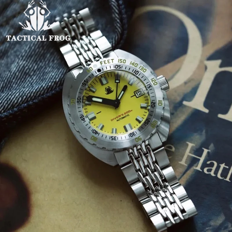 Tactical Frog SUB300T Retro Männer Taucher Uhr 200M Wasserdicht Saphir Spiegel NH35 Automatische Mechanische Armbanduhr Super Leucht Image