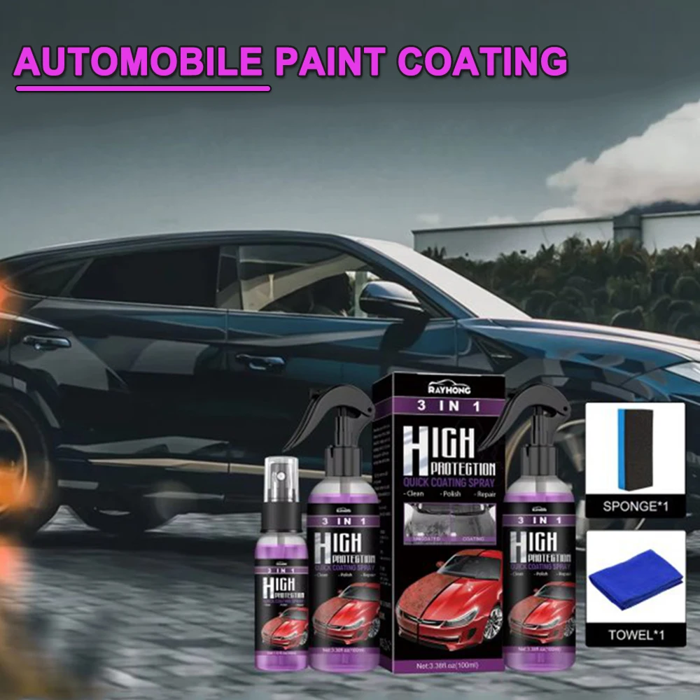3-in-1-Hochschutz-Sprühspray mit automatischer Oberflächen beschichtung, selbst wirkender Farbwechsel, Farb reinigungs fett und Schmutz beschichtung spray Image