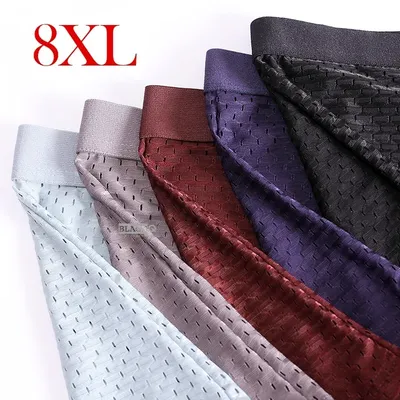 4 teile/los Bambus faser Herren Boxer Höschen Unterhose plus Größe xxxxl große Shorts atmungsaktive Unterwäsche 5xl 6xl 7xl 8xl Image