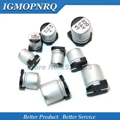 10 stücke Aluminium-Elektrolyt kondensator smd 50V 35V 25V 16V 10V 100uf 220uf 47uf 33uf 22uf 10uf Image
