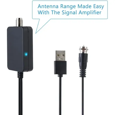 36dB Signal Amplifier Antenna Booster Tuner 200Mile Digital Indoor HDTV Antenna Satellite Receiver