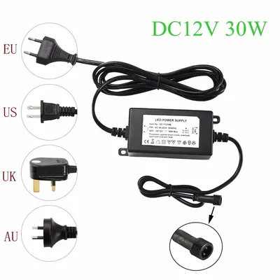 IP67 Waterproof DC12V 30W Transformer Power Supply Driver for LED Light Outdoor or Indoor