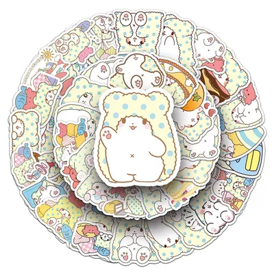 10/30/51pcs Kawaii Marumofubiyori Moppu Sanrio Stickers Cute Cartoon Kid DIY Sticker Toy Skateboard