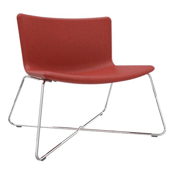 fm Büromöbel Lounge-Sessel »Lodus« mit Drahtgestell ohne Armlehnen rot, 86x42x72 cm Image
