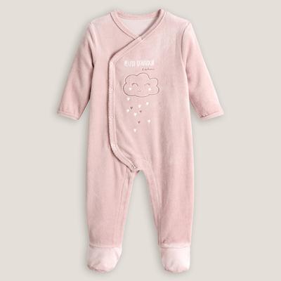 Velour Sleepsuit in Cotton Mix
