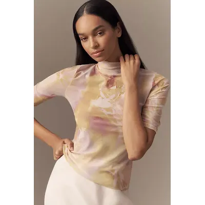 By Anthropologie Mesh Short-Sleeve Top