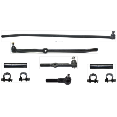 1997 Dodge Ram 2500 6-Piece Kit Front, Driver Side, Inner, At Pitman Arm, Passenger Side, Outer Tie Rod End, 4WD, with Dana 44 or 60 Axle, includes (2) Tie Rod Adjusting Sleeve and (4) Tie Rod End