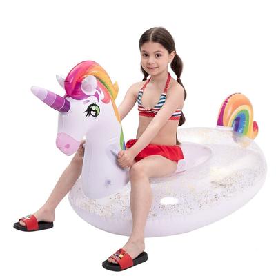 Unicorn Glitters Inflatable Pool Float, 69" x 29.5" x 33.5" - N/A
