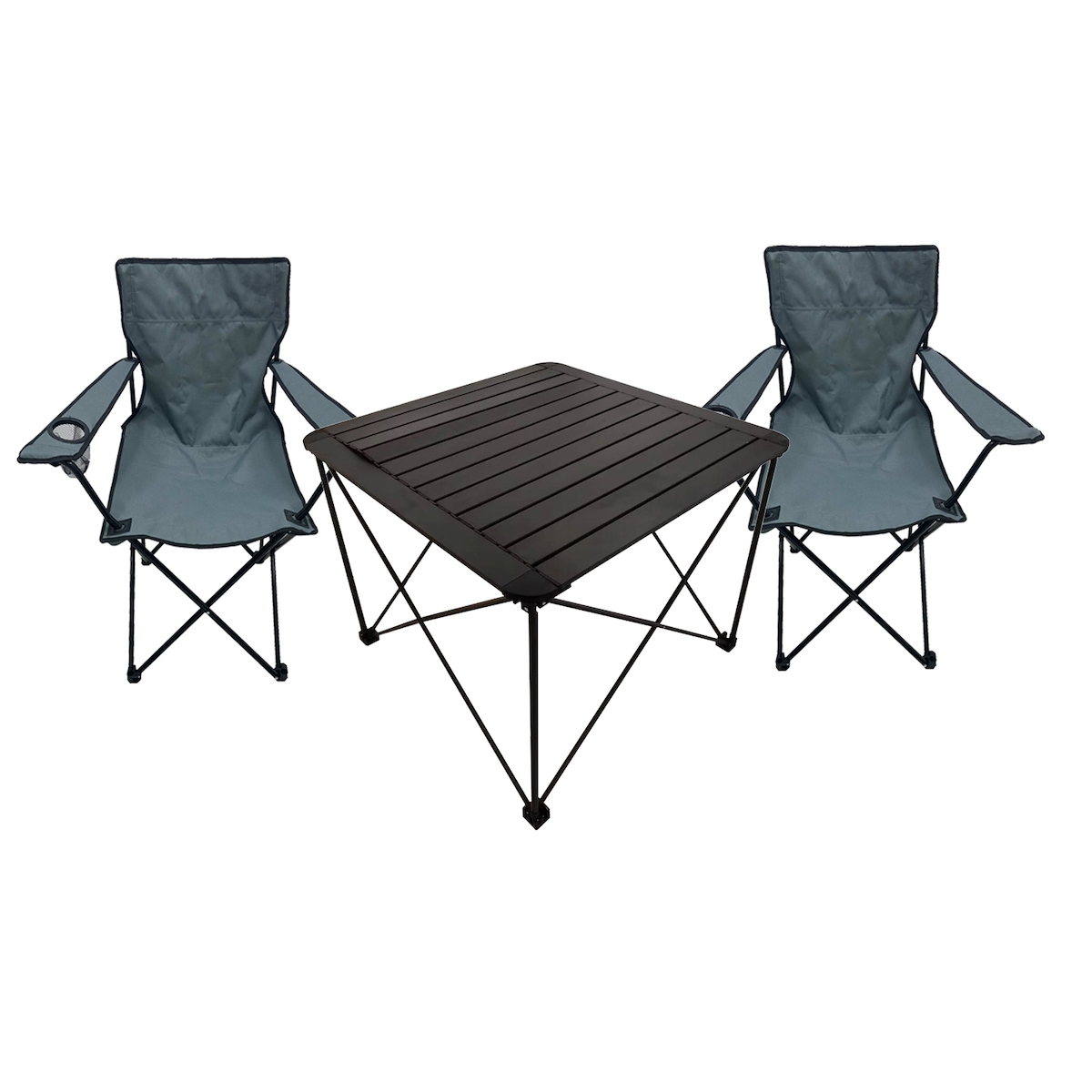 Mojawo 3er Campingmöbel Set Campingtisch Campingstuhl Regiestuhl Anglerstuhl Image