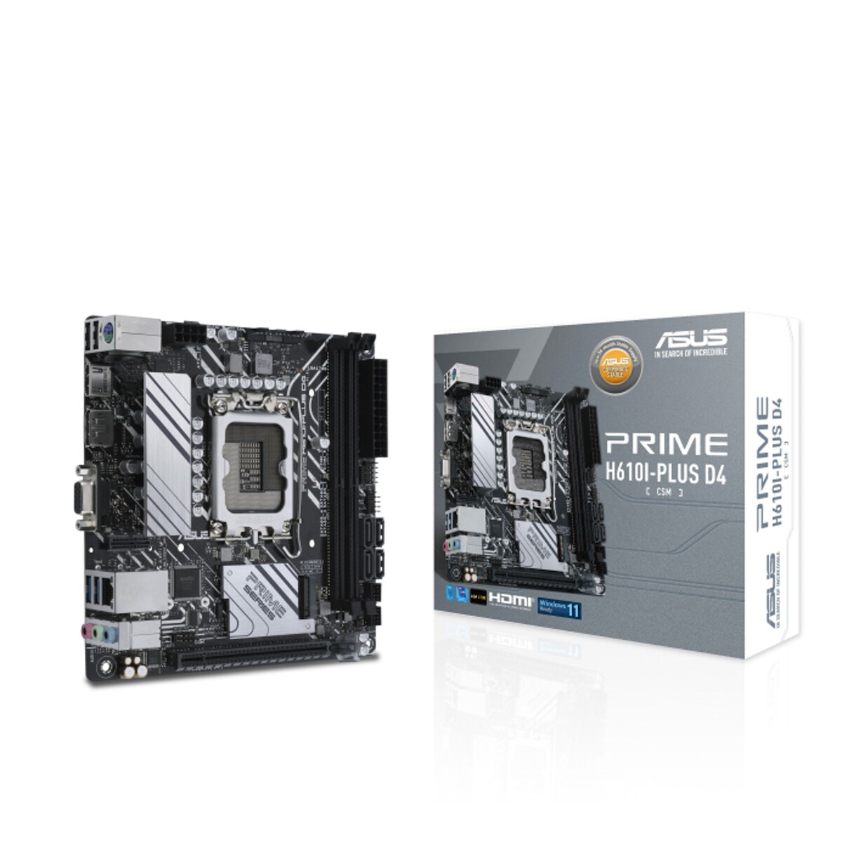 ASUS PRIME H610I-PLUS D4-CSM Mainboard Sockel Intel LGA 1700 Image
