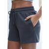 Sweatshorts COPENHAGEN STUDIOS, Damen, Gr. 40/42, N-Gr, grau (dunkelgrau), Sweatware, Obermaterial: 54% Modal, 40% Polyester, 6% Elasthan, unifarben, casual, bequem ca. Mitte Oberschenkel, Hosen, aus hochwertigen Material