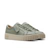 Schnürschuh CLARKS "Mayhill Walk", Damen, Gr. 41, light grün leather, Leder, casual, Schuhe, Sneaker, Plateausneaker mit modischer Laufsohle