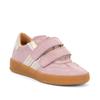 Sneaker FRODDO "Barefoot Base", Kinder, Gr. 31, pink, Leder, colorblocking, casual, Schuhe, Retro Sneaker, Klettschuh, Sneaker mit Lederfutter