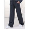Loungehose COPENHAGEN STUDIOS, Damen, Gr. 44/46, N-Gr, grau (dunkelgrau), Sweatware, Obermaterial: 54% Modal, 40% Polyester, 6% Elasthan, unifarben, casual, bequem lang, Hosen, extra softes Material