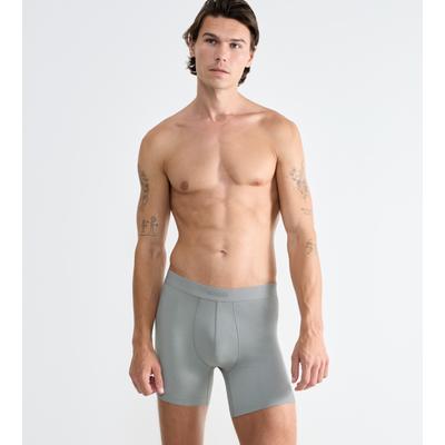Boxer SLOGGI "Men EVER Ease", Herren, Gr. XL, grau (silber grau), Single Jersey, Obermaterial: 95% Baumwolle, 5% Elasthan, unifarben, körpernah, Unterhosen, schnelltrocknend, atmungsaktiv, temperaturausgleichend, ohne Eingriff Image