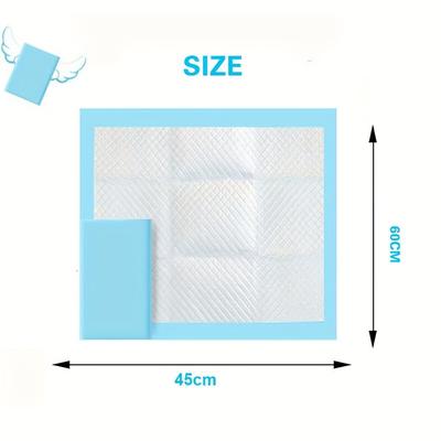 TEMU Ultra-absorbent Dog Training Pads - Leakproof, Odor-blocking Pet Pee Mats For Housebreaking & Incontinence - Blue, Multiple Sizes Image