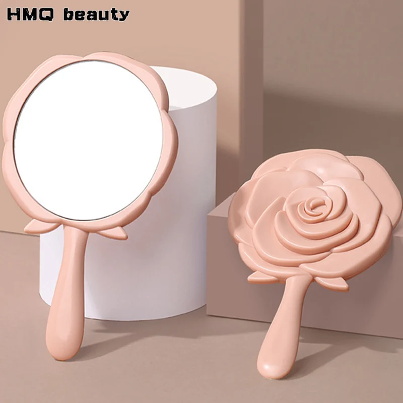 Make-up-Spiegel, Rose, Blumenform, Wimpernverlängerung, tragbarer Kosmetikspiegel, für Mädchen und Frauen, Make-up-Tools