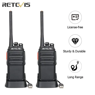 Walkie Talkie 2 pcs retevis rt24 pmr 446 tragbare Funks prech geräte Walkie-Talkies Funk kommunikator ptt für Hotel jagd fabrik