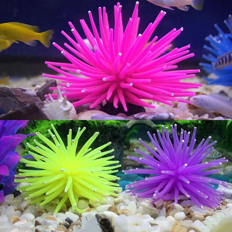 Durchmesser. 7 cm Bunte Aquarium Dekoration Mini U-Boot Ornament Unterwasser Haustier Dekor Künstliche Korallen Aquarium Image