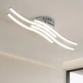 Plafonnier LED moderne, plafonnier LED 24W Design incurvé 4 LED, éclairage de plafond lumière blanche 6500K 2300LM pour chambre à coucher