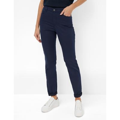 5-Pocket-Hose BRAX "Style CAROLA", Damen, Gr. 36K (18), Kurzgrößen, blau (navy), 78% Baumwolle, 19% Lyocell, 3% Elasthan, Hosen Image