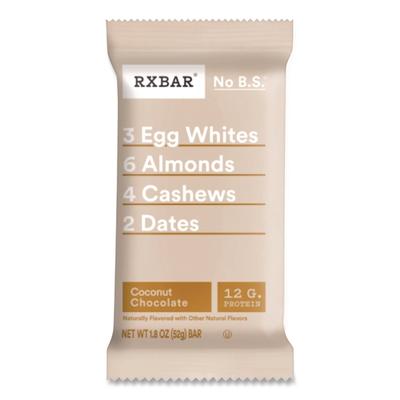 RXBAR Adult Bars, Coconut Chocolate, 1.83 oz Bar, 12/Box (RXBCGO00428) Box of 12 RXBAR® Chips and Snack Foods