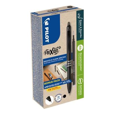 Pilot 10er-Set Tintenroller »FriXion Ball« + 5 Nachfüllminen« schwarz Image