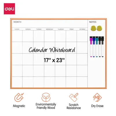 Deli Rose Gold Whiteboard 23"x17",Stylish and Functional Dry-Erase Board for Home, Office, and