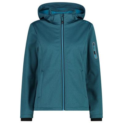 CMP - Women's Jacket Zip Hood Melange Softshell - Softshelljacke Gr 36 blau Image