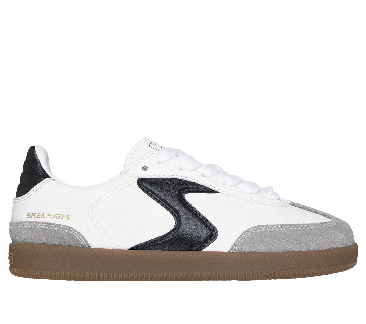 Skechers Boy's Hotshot - Junior Varsity Sneaker | Size 12.0 | White/Black | Synthetic/Leather