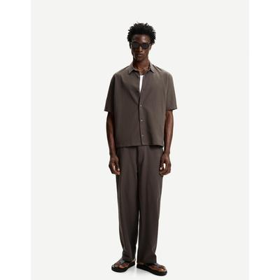 Bershka Pleated Baggy Jogger Trousers Men Xl Sand
