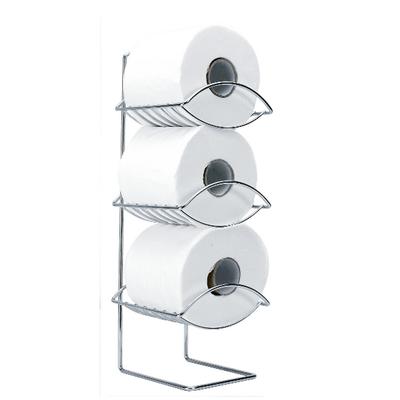 3-Tier Chrome Finish Toilet Roll Holder