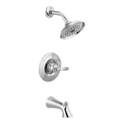 Delta Faucet T14432 Woodhurst 1.75 GPM / 6.0 GPM Chrome Finish Valve, Bath, and Shower Trim Kit with Monitor Pressure Balancing Cartridge