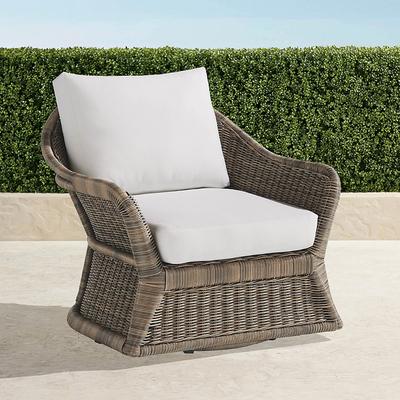 Terrace Park Swivel Lounge Chair with Cushions in Desert Wicker - Standard, Cedar - Frontgate