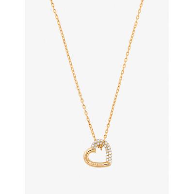 Michael Kors Pavé Heart Necklace Gold One Size