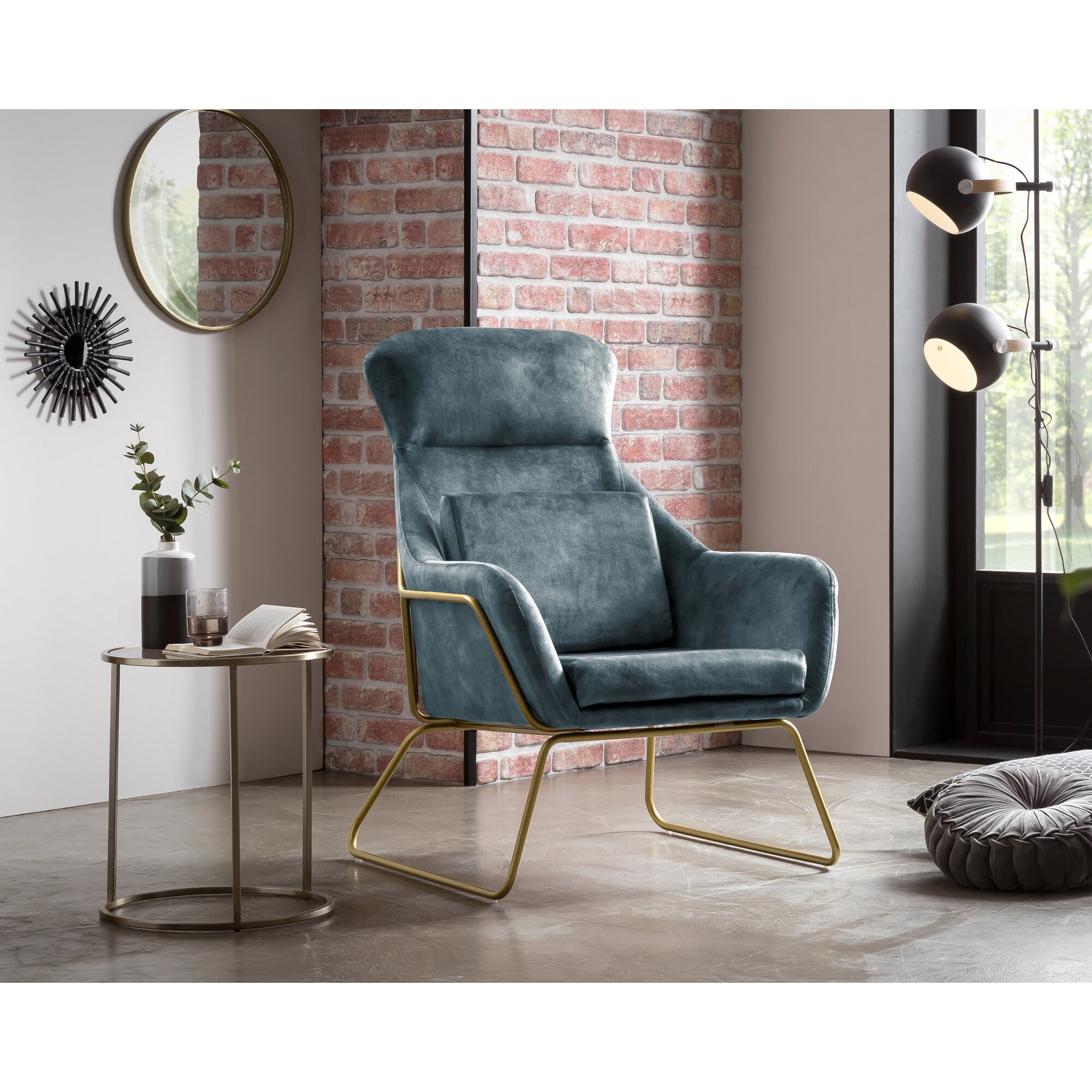 SalesFever »Chester« Relaxsessel blau 73x102x80 cm