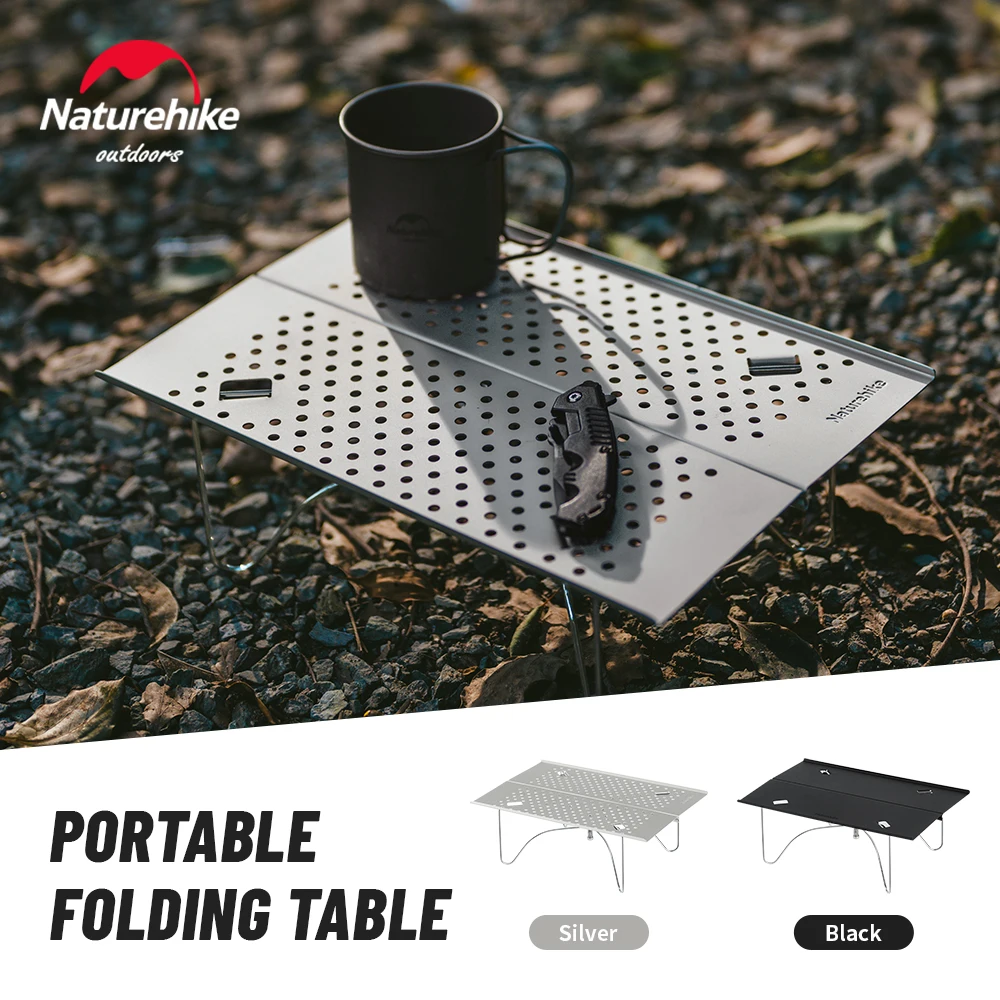 Naturehike X01 Klapptisch für den Außenbereich, ultraleicht, Aluminiumlegierung, tragbar, für Camping, Picknick, Wandern, kleine Tische, 30 kg belastbar Image