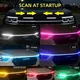 Luci di marcia diurna a LED Scansione di avviamento Luci decorative per cofano auto DRL Guida per cofano motore automatico Lampada ambientale decorativa 12V