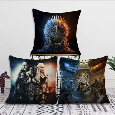TV-Logo G-GameES of Cool Kissenbezug Wohnzimmer Kopfteil Büro T-Thrones Kissen Schlafzimmer Kissen Image