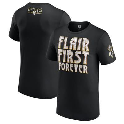 WWE-T-Shirt „Charlotte Flair“ für Herren, Royal Rumble 2025 Winner, für Damen, Schwarz Image