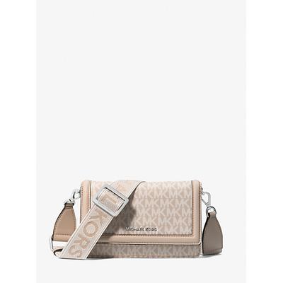 Michael Kors Jet Set Small Signature Logo Print Woven Smartphone Crossbody Bag