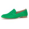 Loafer GABOR, Damen, Gr. 36, grün, Ziegenveloursleder, klassisch, Schuhe, Slipper, Business Schuh mit Zierriegel und Blockabsatz