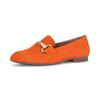 Slipper GABOR, Damen, Gr. 42, orange, Ziegenveloursleder, unifarben, elegant, Schuhe, Loafer, Halbschuh, Businessschuh mit edler Zierschnalle