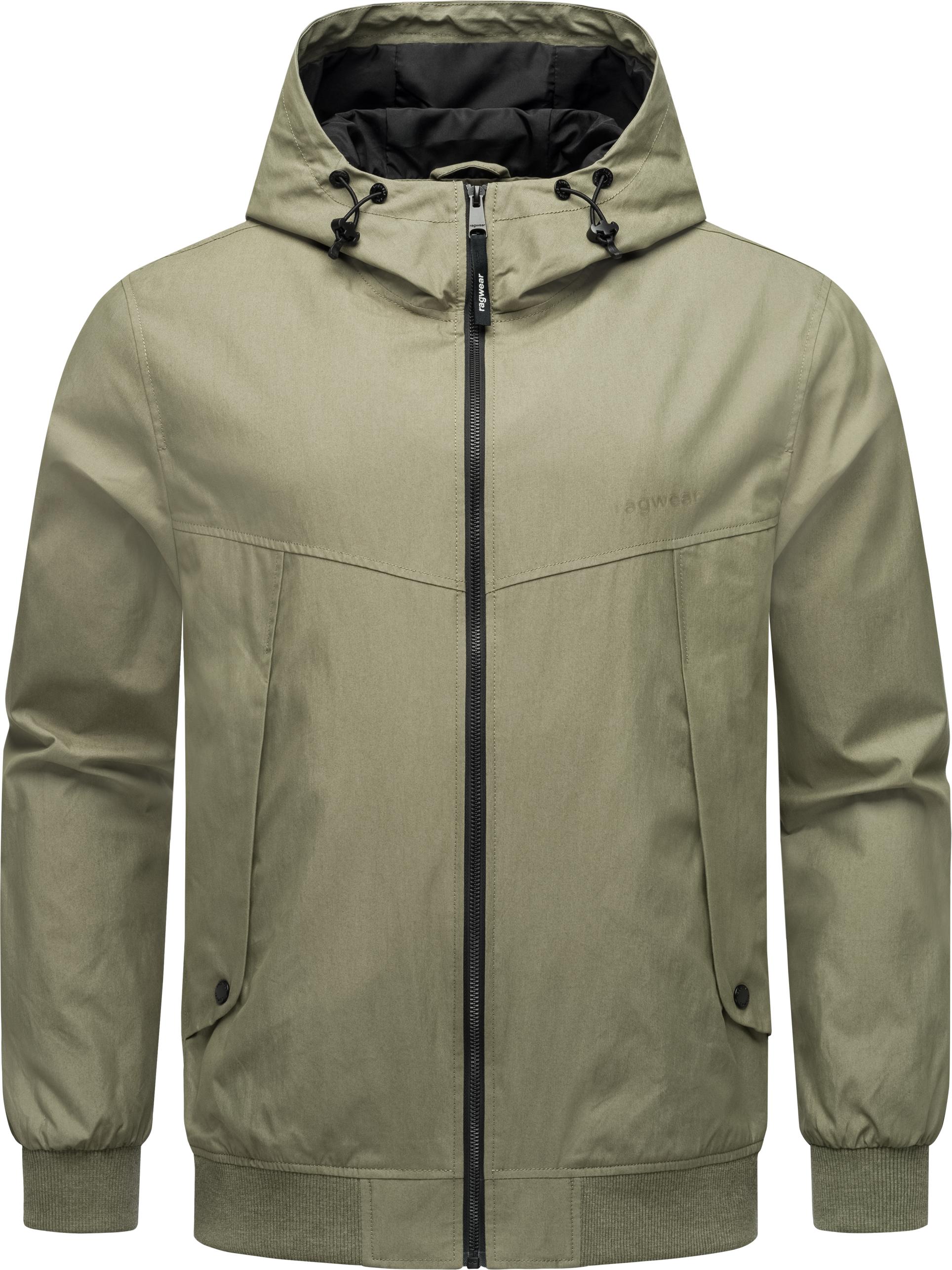 Outdoorjacke RAGWEAR "Tyller", Gr. M (50), grün (olivgrün), Material: 74% Baumwolle, 26% Nylon; Innenfutter: 100% Polyester, lässig geschnitten hüftlang, hoch geschlossener Ausschnitt, Ärmel ohne Ärmelschlitz Rippbündchen, Jacken Outdoorjacke,...