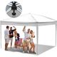Gazebo de Jardín Carpa Plegable Protección Solar uv 50+ Carpa Plegable pop-up Sin Paredes Blanca
