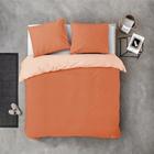 Bestlivings Bettwäsche-Set (155x220cm) Side Way Terracotta/White